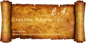 Czeizler Ajtony névjegykártya